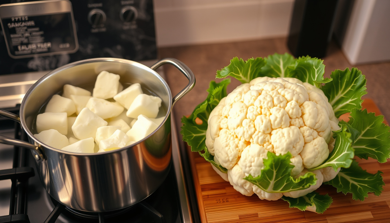 Hoe lang bloemkool koken: 6-8 min roosjes, 10-15 min heel