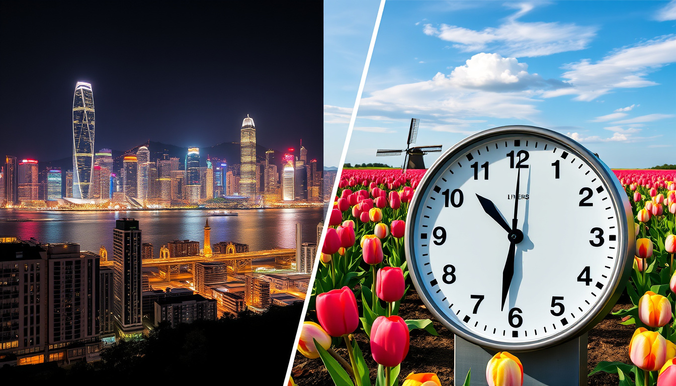 Tijd in Hong Kong – Tijdverschil met Nederland